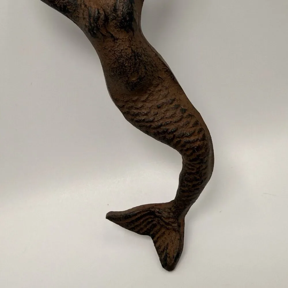 Cast Iron Mermaid Bottle Opener Rustic Nautical Coastal Bar Cart Decor 7